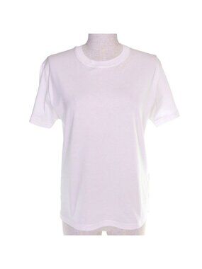 Gucci Logo Embroidered Cotton Jersey Crew Neck Short Sleeve Shirt White